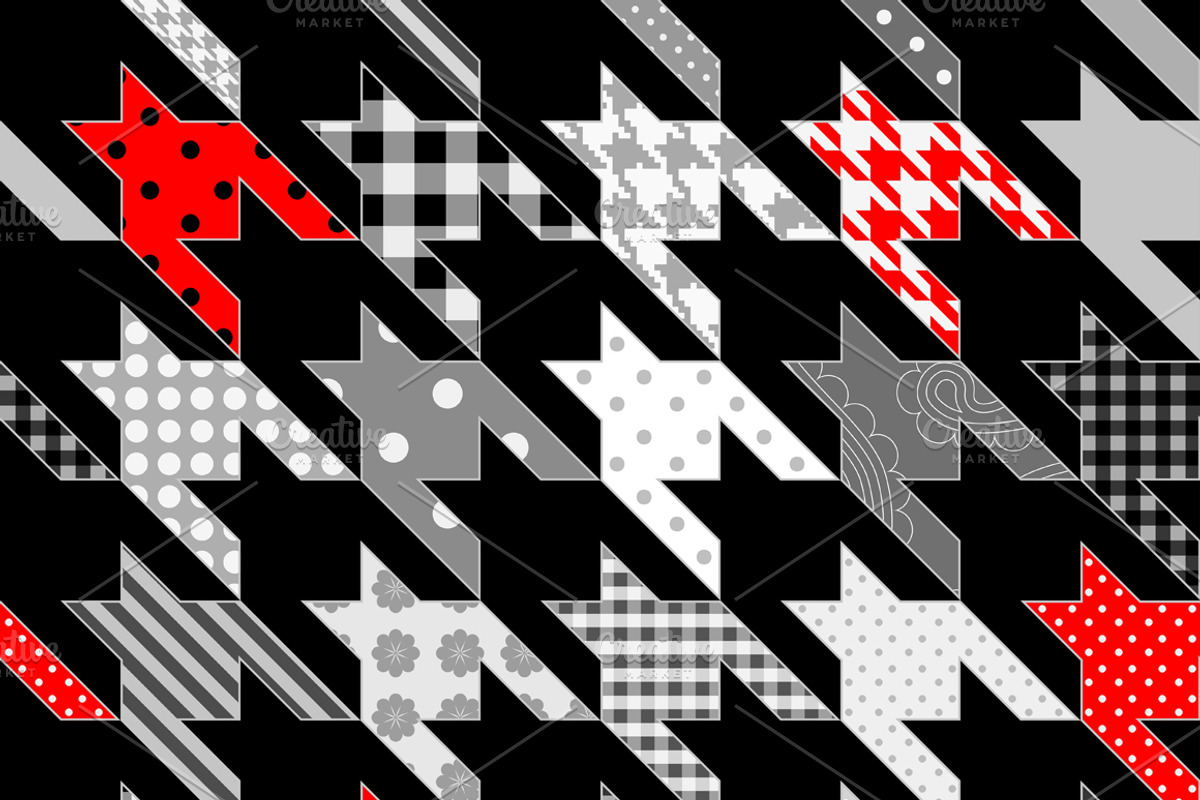 Seamless hound's-tooth patterns, a Pattern Graphic by tkdesign (Photo 5 of 7)