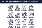 Bundles Creator Monetization Icons, an Outline Icon by adenpinkstore (Thumbnail 1 of 10)