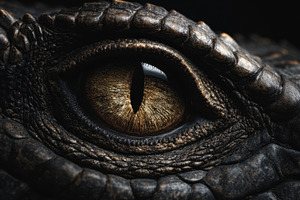 Close look at a crocodile eye, a Photo by Beautiful things