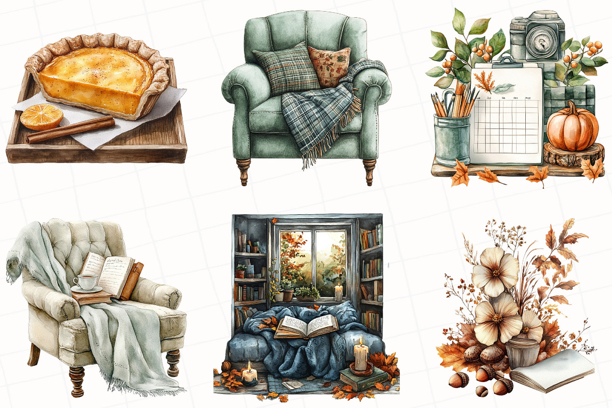 Cozy Autumn Planner Clipart, an Illustration by OK Design (Photo 3 of 5)