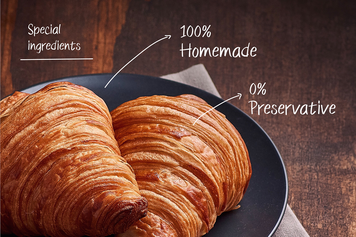 Croissant Font / Jia / Handwritting, a Handwritten Font by Fourshape (Photo 2 of 6)