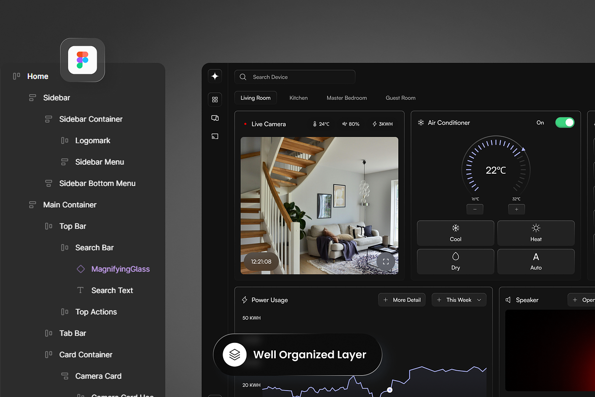 Starry - Smart Home Dashboard, a Websites & App Template by SLAB! Design (Photo 2 of 3)
