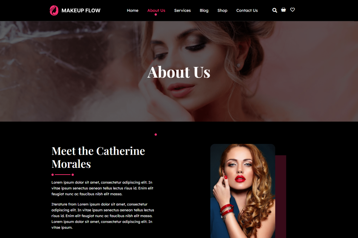 Makeup Flow - Salon Elementor Kit, a WordPress Template by Techeshta Solutions (Photo 2 of 5)