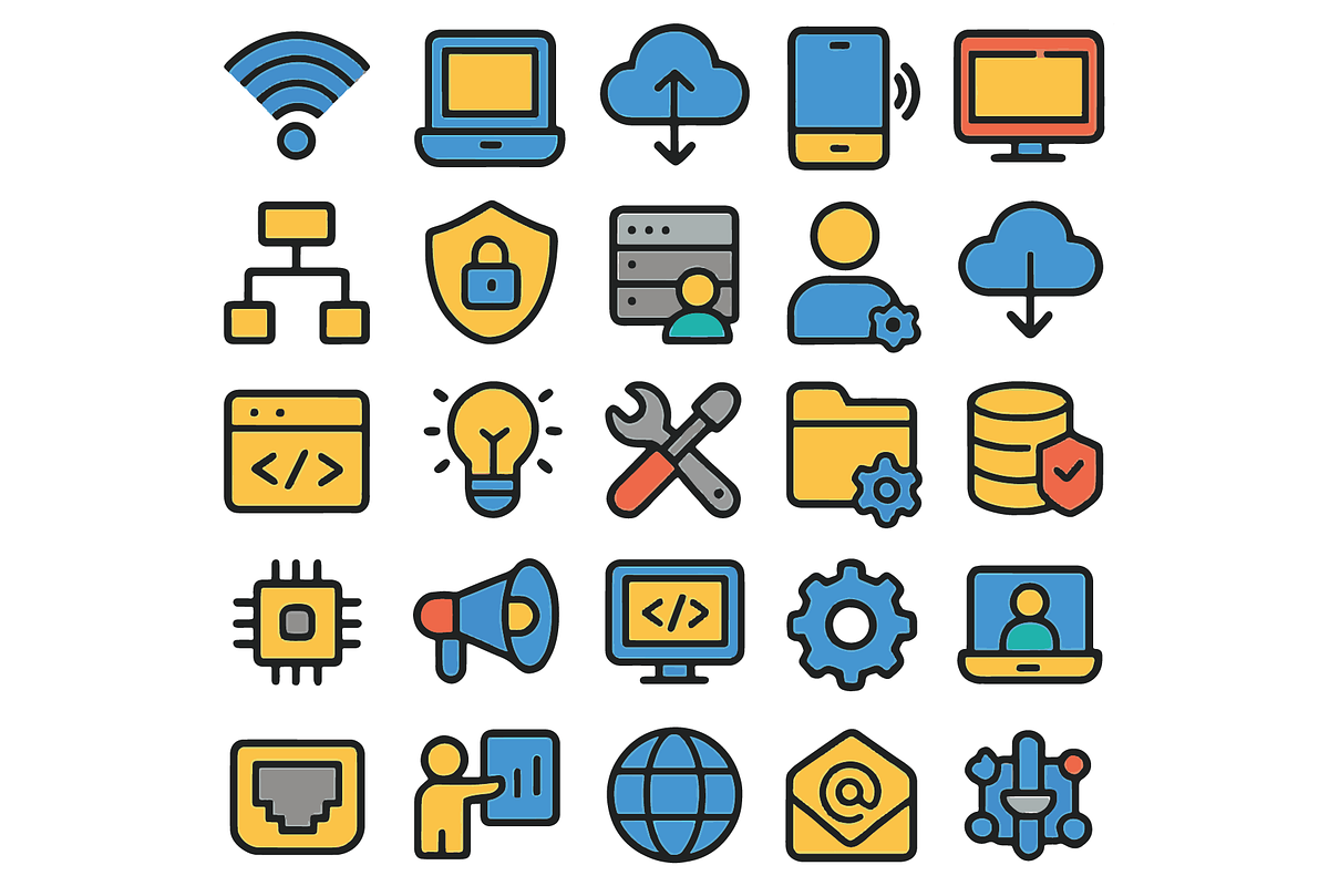 Technology and IT Icon Set, an Object Graphic by RT Studio
