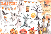 Halloween watercolor set. Fall., a Seasonal Illustration by SabinaWatercolorArt (Thumbnail 2 of 14)