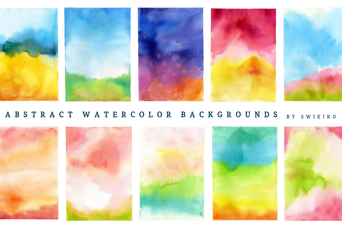 Watercolor background washes, an Illustration by swiejko (Photo 2 of 3)
