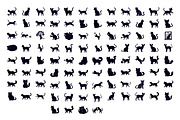 Cats Silhouette Pack, an Illustration by Creative_View (Thumbnail 3 of 4)