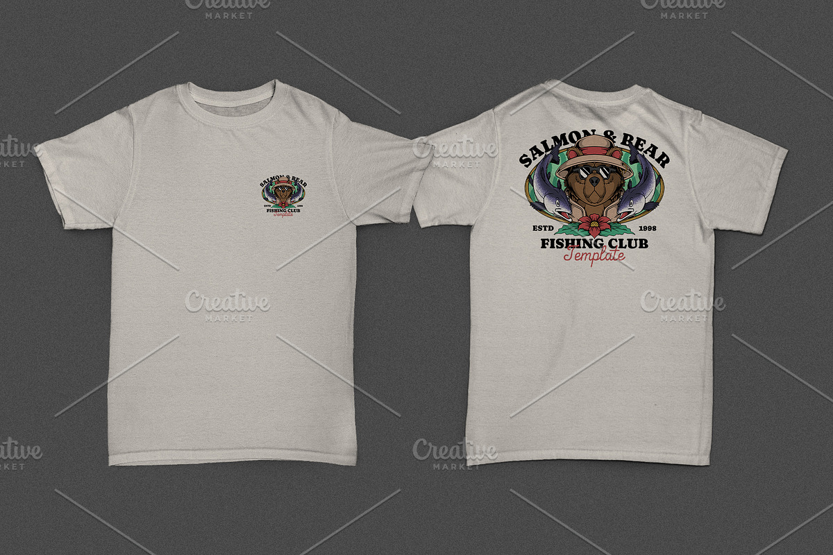 Salmon Fishing Bear Mascot Emblem, a Branding & Logo Template by Judsart (Photo 2 of 3)