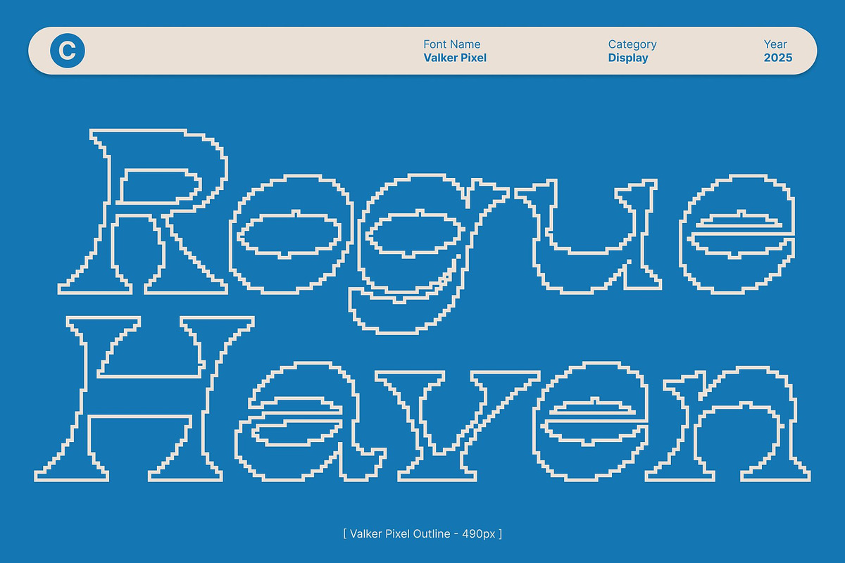 Valker Pixel, a Serif Font by Craft Supply Co. (Photo 3 of 8)