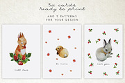 Bunnies + strawberry watercolor, an Animal Illustration by olia.medvedeva.art (Thumbnail 3 of 3)