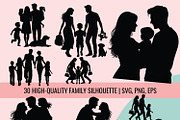 Family Silhouette SVG Bundle, an Object Graphic by AIW SOLUTIONS (Thumbnail 1 of 4)