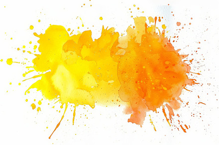 Hand painted yellow and orange water, a Background Photo by Pixeness