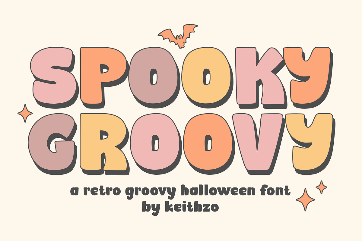 Spooky Groovy - Halloween Font, a Handwritten Font by Keithzo (Photo 1 of 5)