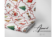 Vintage Christmas seamless pattern, a Texture Graphic by Milatoo (Thumbnail 2 of 5)