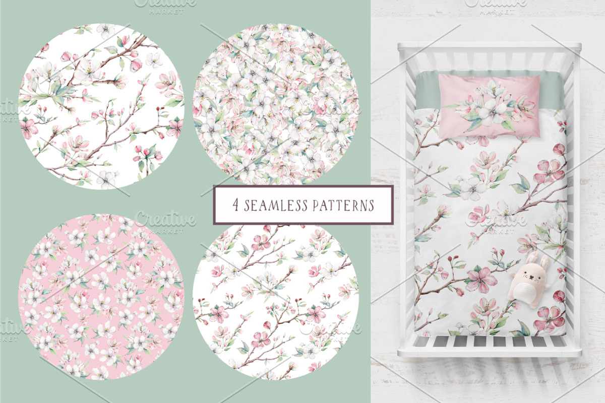 BLOOMY DAY Watercolor set, an Illustration by Lemaris (Photo 4 of 7)