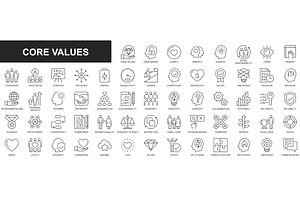 Core Values Line Icons, an Outline Icon by alexdndz