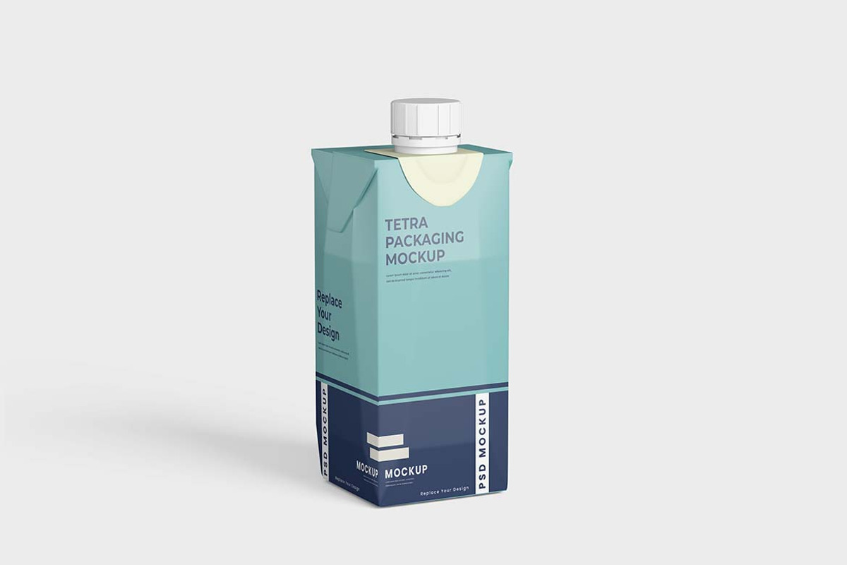 Tetra Milk Box Packaging, a Packaging Mockup by tiyasprabawa (Photo 2 of 5)