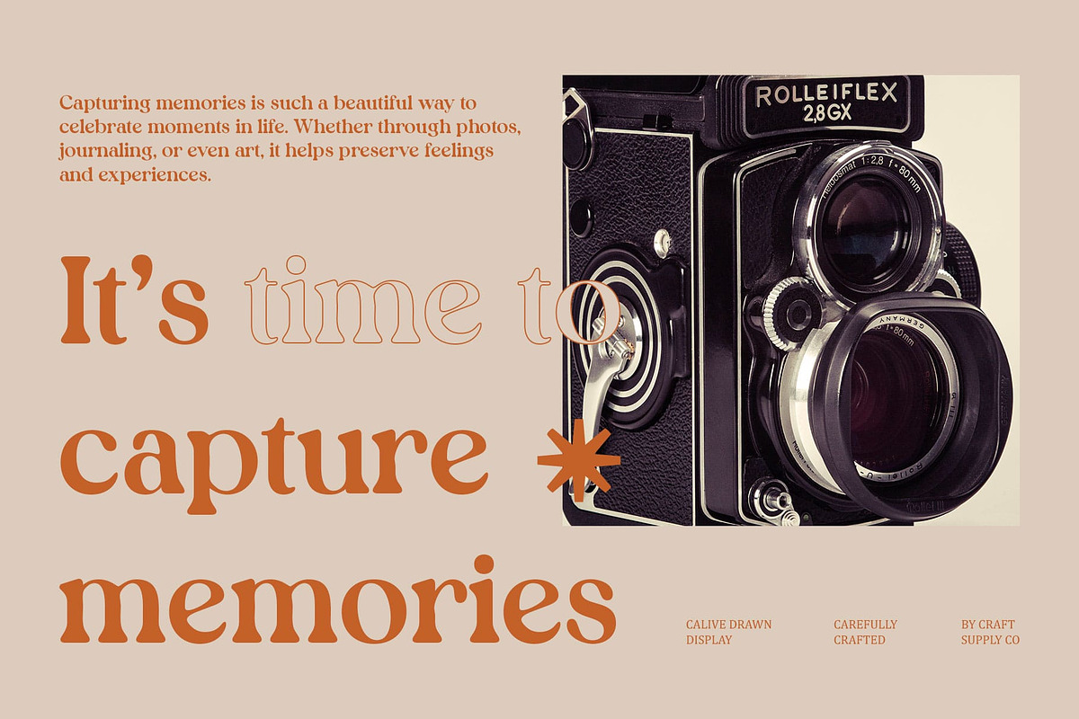 Calive Drawn, a Serif Font by Craft Supply Co. (Photo 4 of 8)