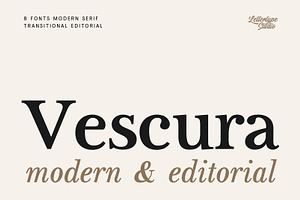 Vescura Serif Family | Intro 50% OFF
