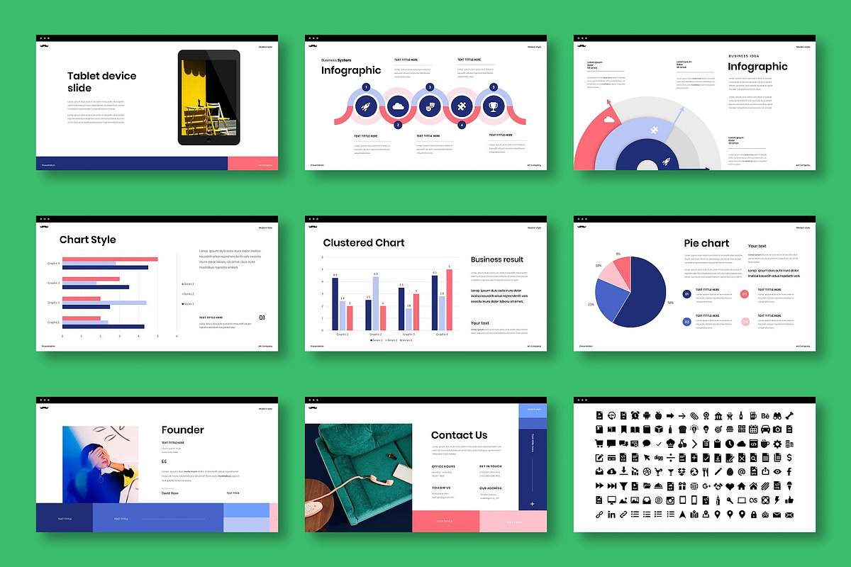 Saruki – Business PowerPoint, a Presentation Template by Dens Creative Studio (Photo 6 of 6)