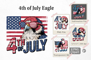 4th of July Eagle, a Graphic by Artnoy