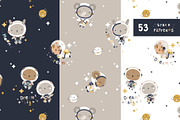 Space time Kids patterns, a Pattern Graphic by tatiletters (Thumbnail 9 of 14)