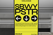 Subway Poster Mockup, an Advertising Mockup by Permadi Creative (Thumbnail 3 of 5)