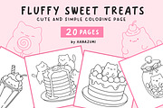 FLUFFY SWEET TREATS - COLORING PAGES, an Illustration by Hanazumi (Thumbnail 1 of 4)