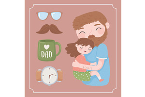 happy fathers day, an Illustration by studiogstock