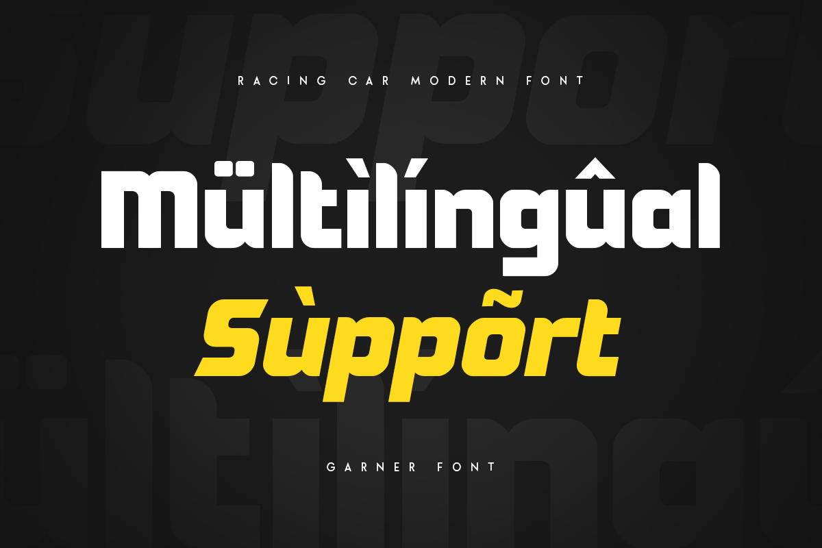 Garner - Racing Car Modern Font, a Sans Serif Font by Hamz Studio (Photo 7 of 8)