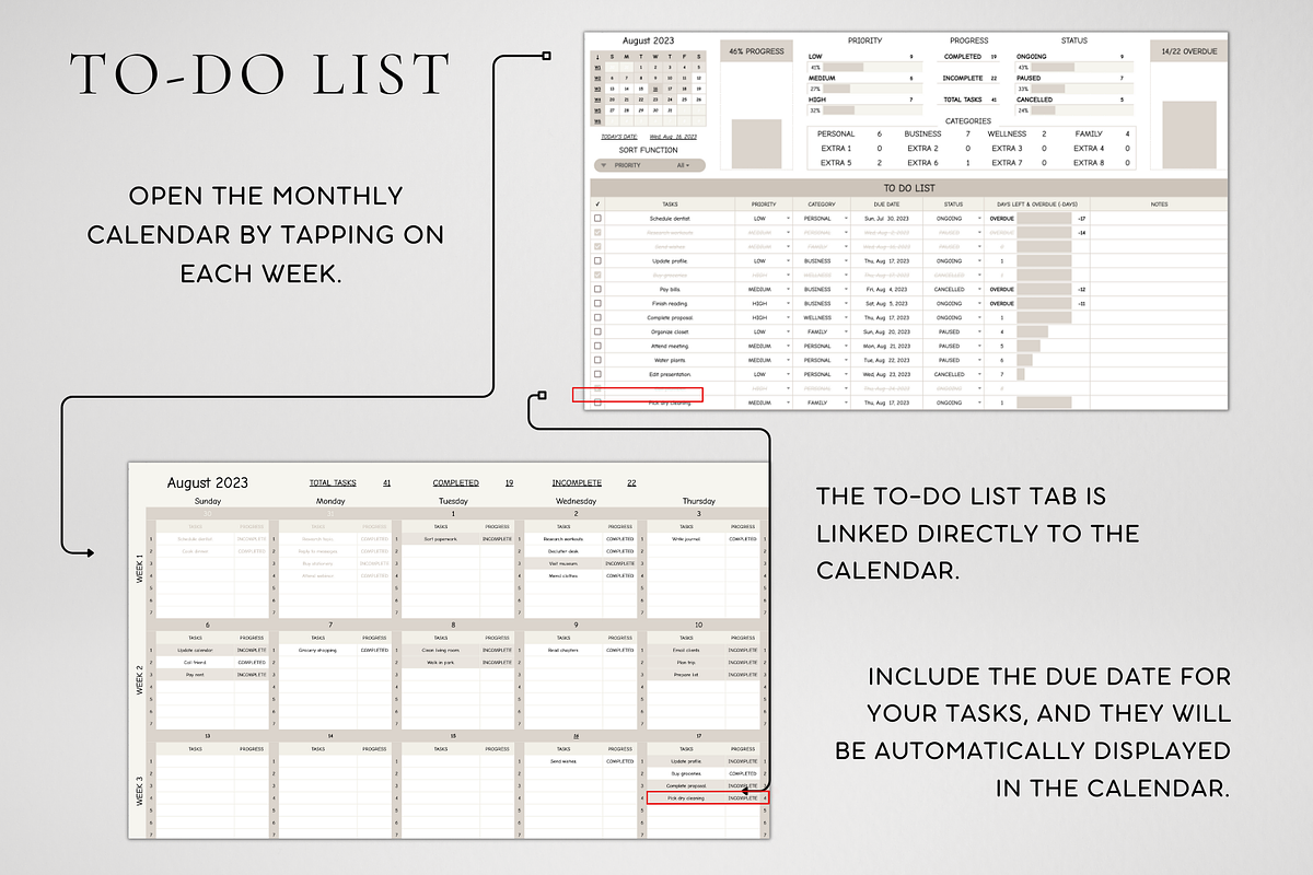 Task Tracker & Smart Calendar, a Templates & Theme by BRANDcontent