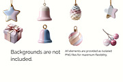 Cloud Dancer Christmas Ornaments PNG, an Object Graphic by Vika_Softlife (Thumbnail 4 of 5)