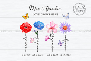 Mom's Garden PNG Gifts for Mom