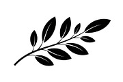 Botanical Leaf Silhouette Bundle, an Illustration by Creativeshirt (Thumbnail 41 of 51)