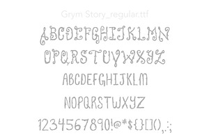 Grym Story Hand-Drawn, True Type.