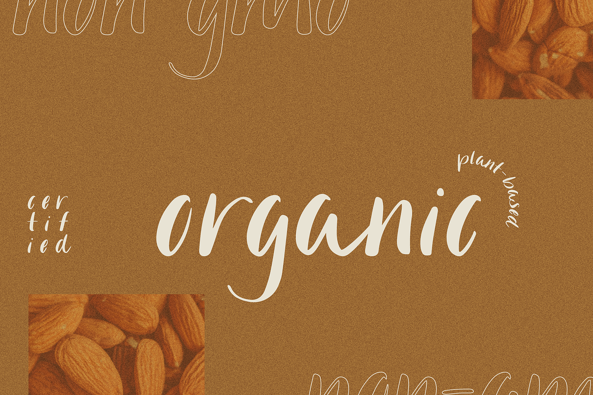 Almond Milk | Creamy Script Font, a Script Font by mina (Photo 4 of 5)