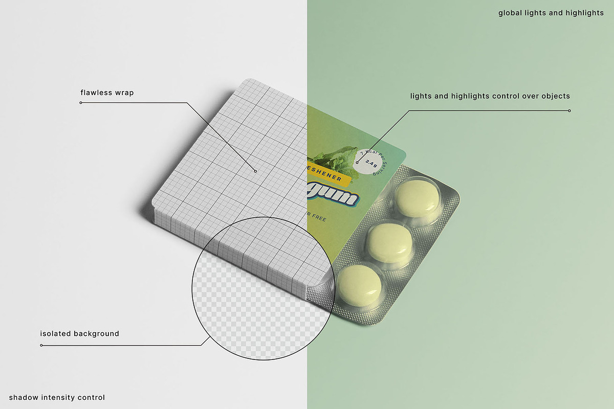 Chewing Gum Mockup, a Packaging Mockup by Graphic Pear (Photo 2 of 2)