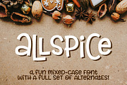 Allspice: a fun mixed-case font!, a Font by Missy Meyer (Thumbnail 1 of 8)