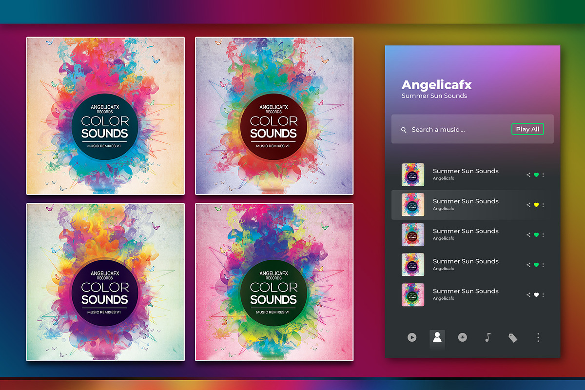 Color Sounds Album Cover Artwork, a Social Media Template by angelicafx (Photo 3 of 3)