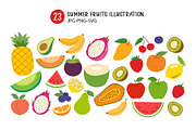 Summer Fruits Illustration, a Food Illustration by kaisorn (Thumbnail 1 of 3)