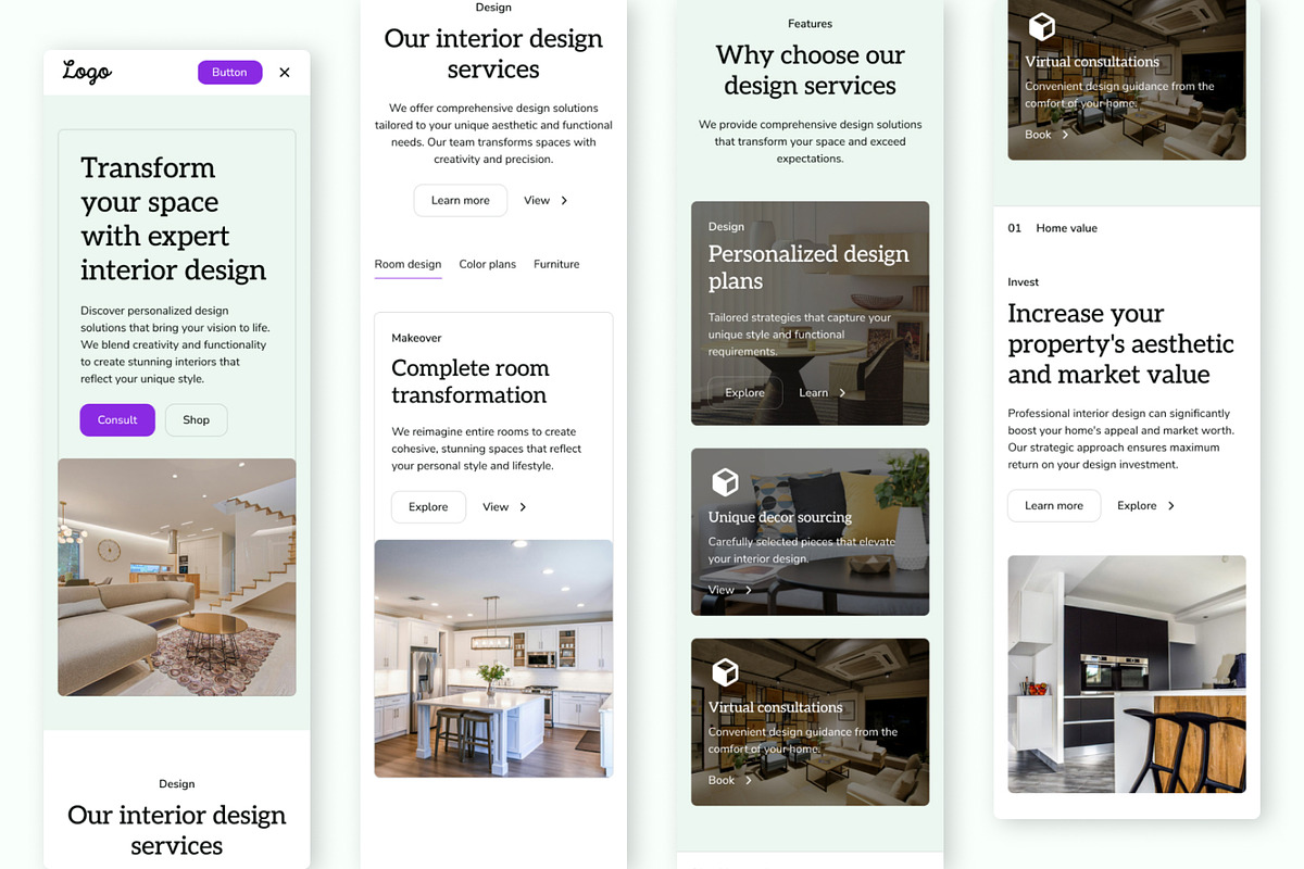 Interior - Landing Page Template preview 3