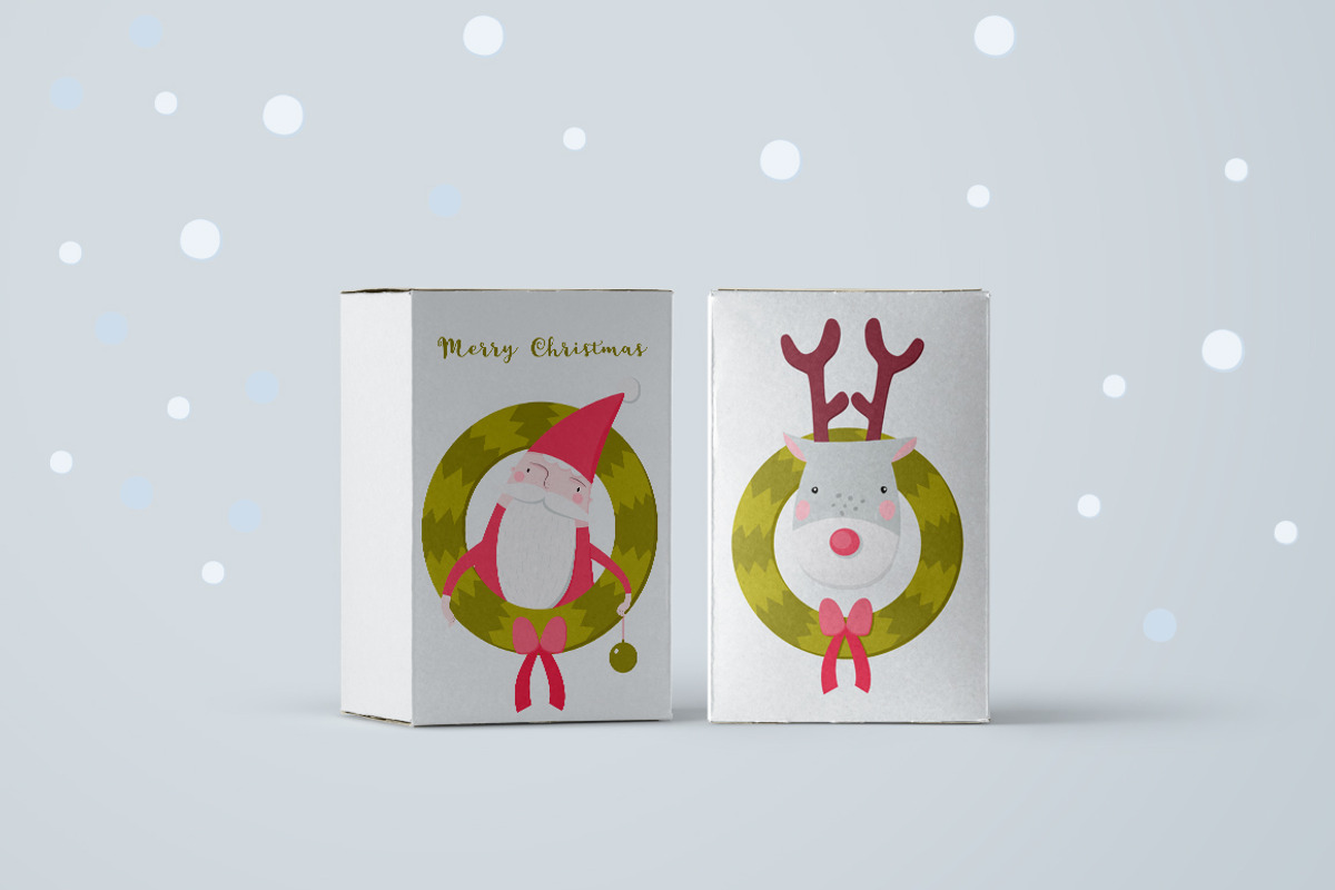 Santa and Friends Vector Set, a Decorative Illustration by Bibela (Photo 3 of 5)