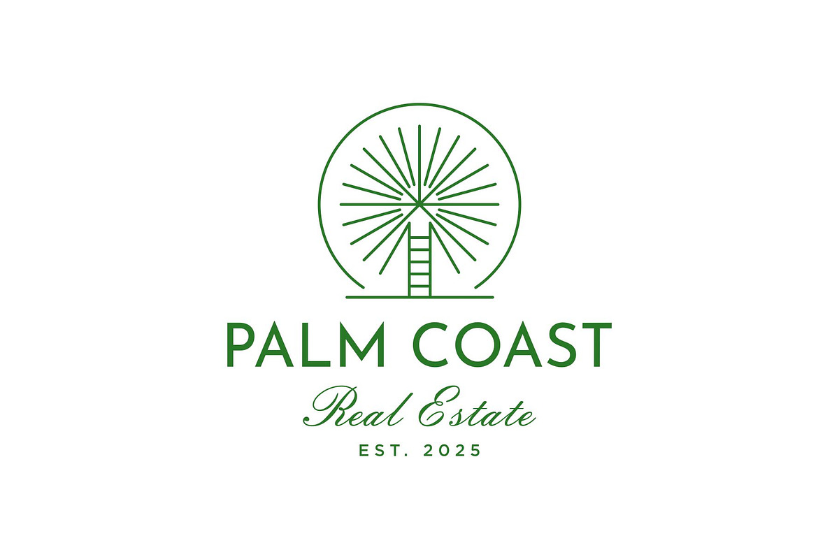 Vintage Retro Palm Tree Emblem Logo