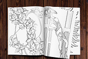 Adult and teen coloring book-part1, an Illustration by Natsuhisui (Thumbnail 3 of 5)