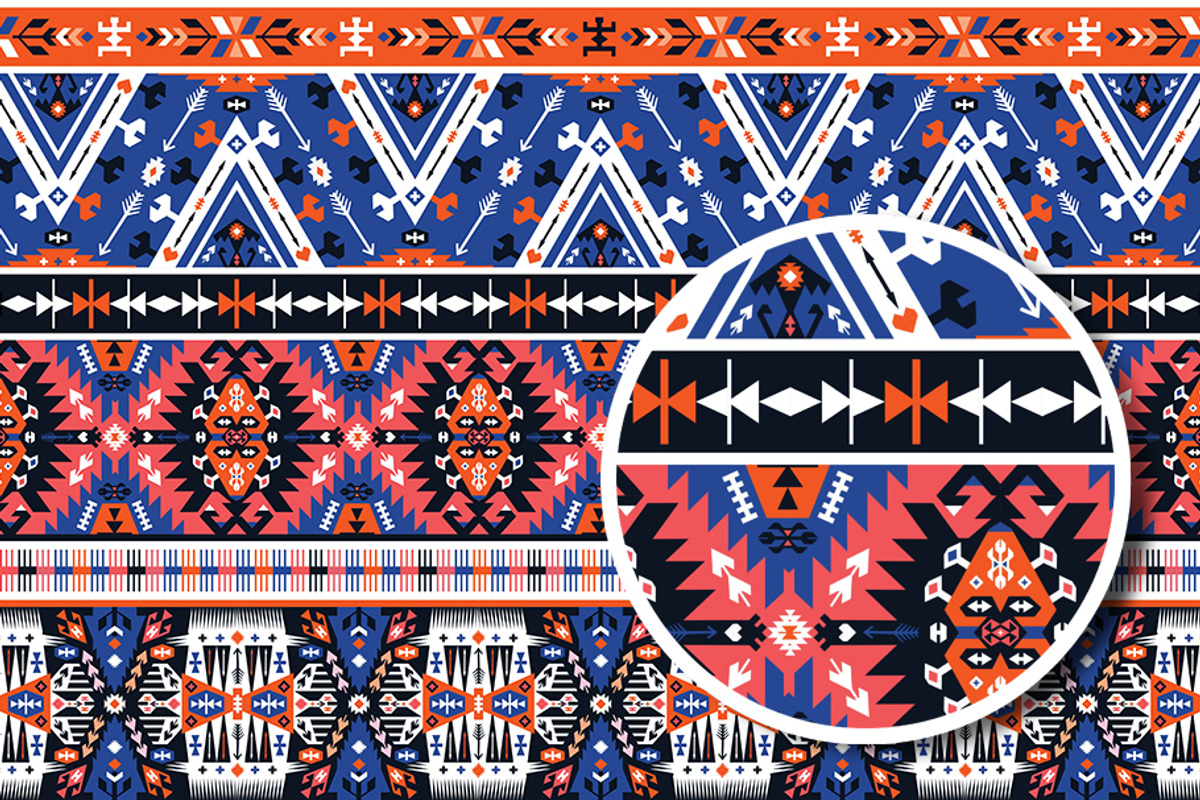 Decorative Tribal Aztec Pattern, a Pattern Graphic by tomuato (Photo 3 of 4)