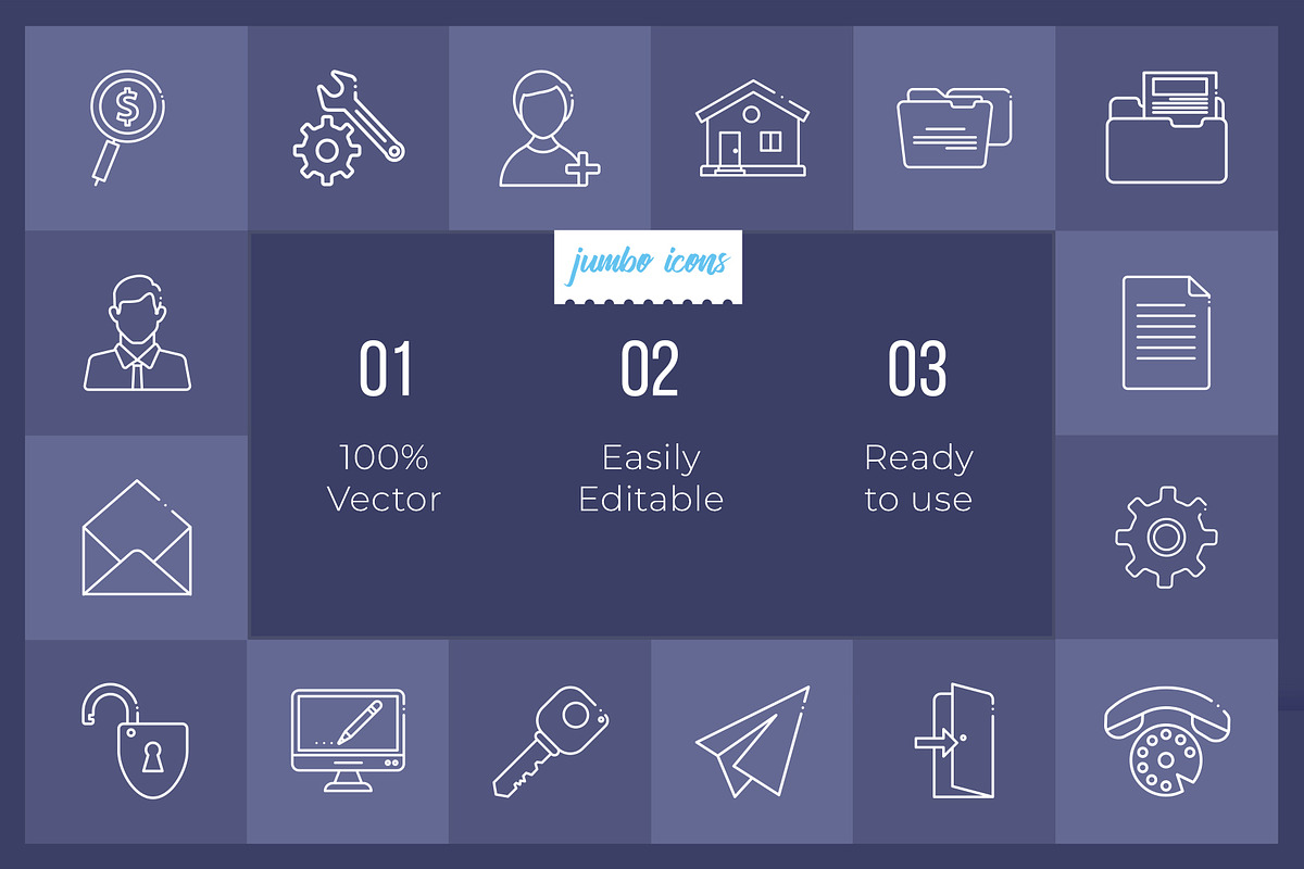 Interface Line Icons V2, an Outline Icon by Jumbo Icons (Photo 2 of 5)