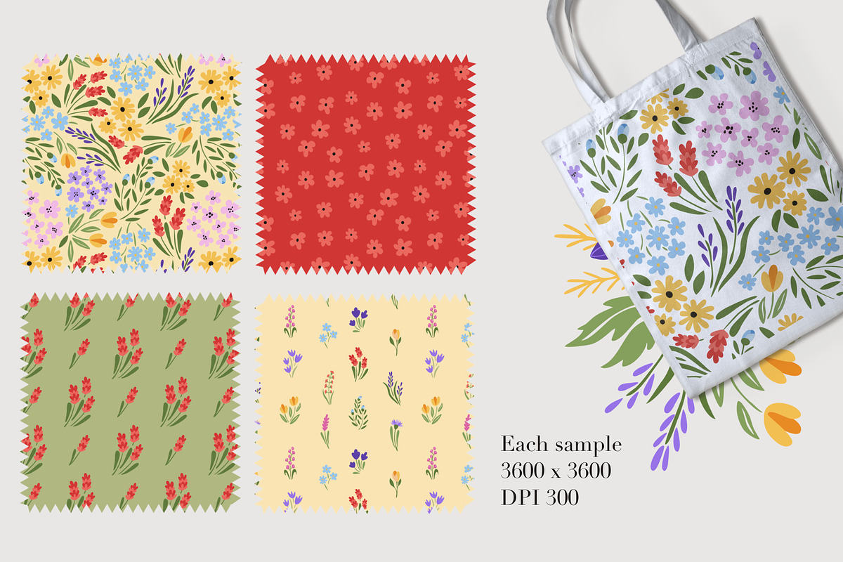 Modern BLOSSOM, abstract floral set., an Illustration by Veronika Gotovceva (Photo 7 of 8)