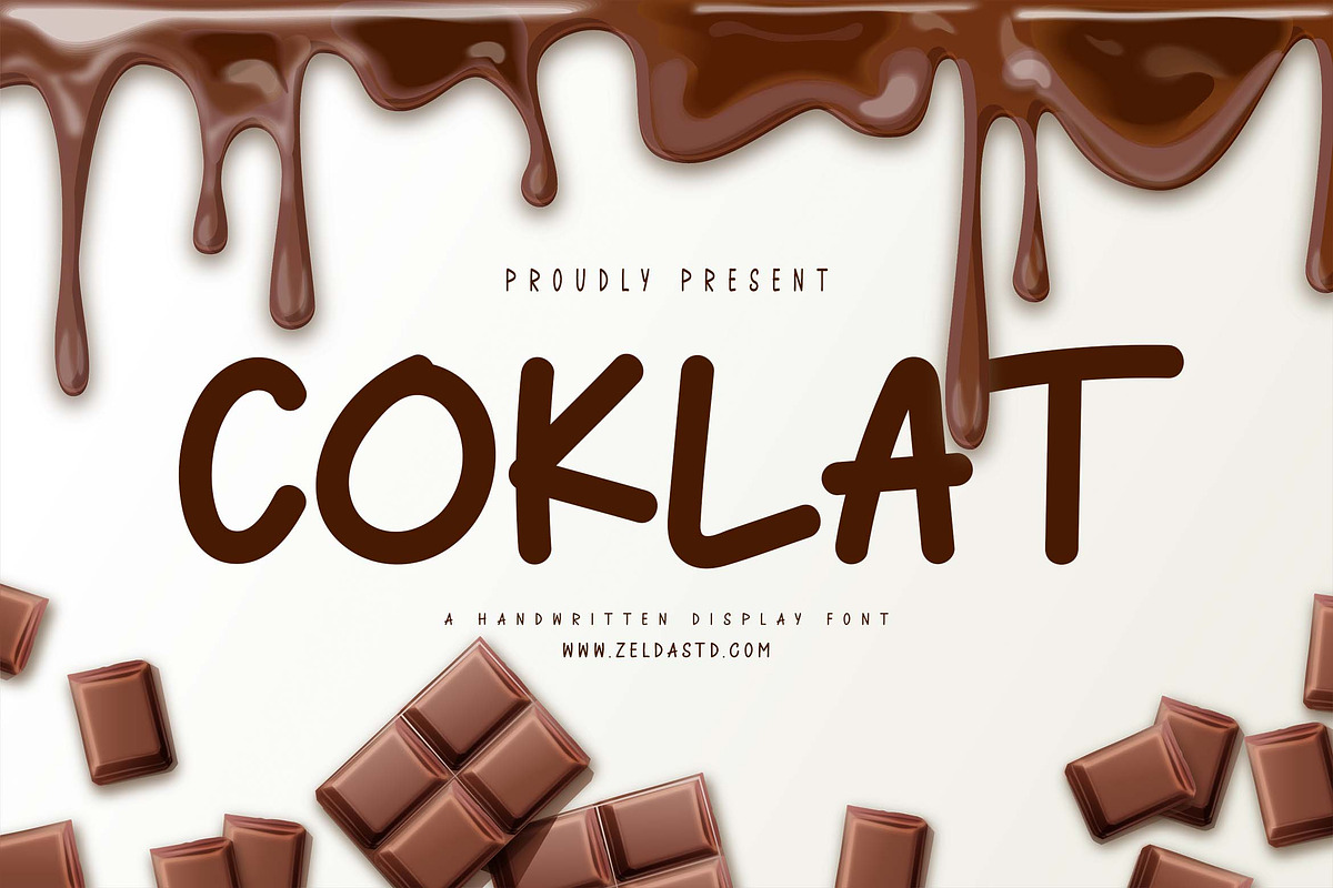 Coklat Display Font, a Handwritten Font by Zelda Graphic (Photo 1 of 7)