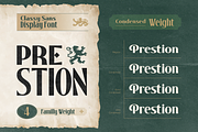 Prestion, a Sans Serif Font by Burntilldead (Thumbnail 3 of 12)