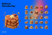 3D National Pancake Day Elements, an Object Graphic by Pengedar Seni (Thumbnail 2 of 3)